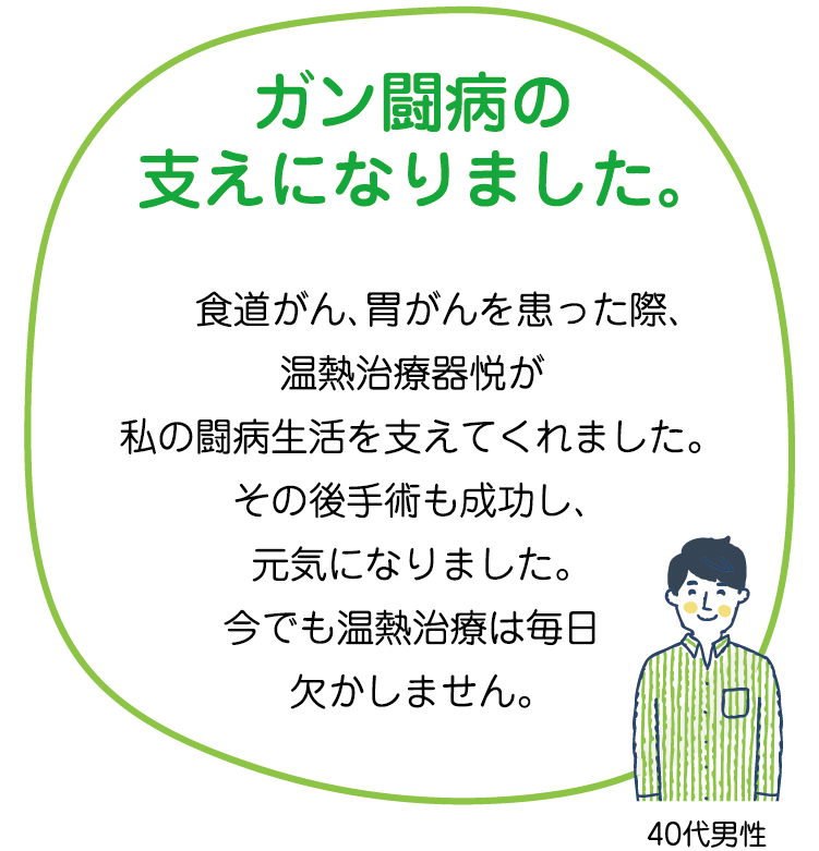 ガン闘病の支えになりました。